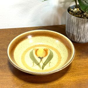 Vintage Premiere Dura Stone Bali Cereal Bowl Tulips Floral Stoneware P9852 Japan